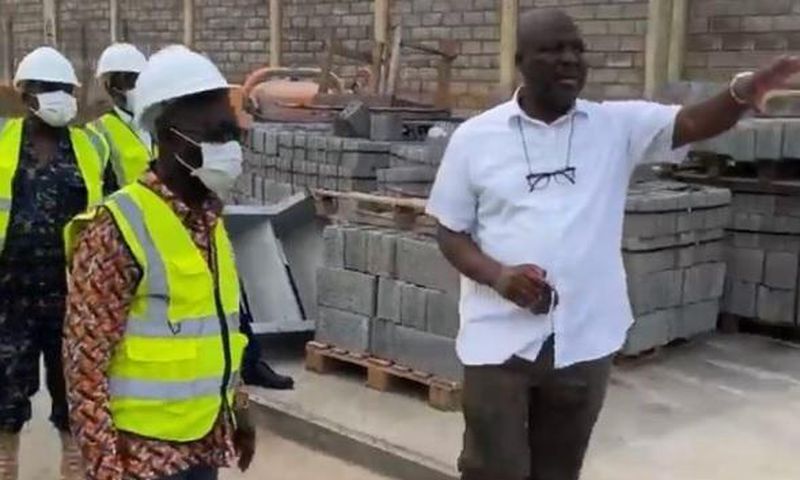 Osafo Marfo and Ibrahim Mahama at Dzata cement plant