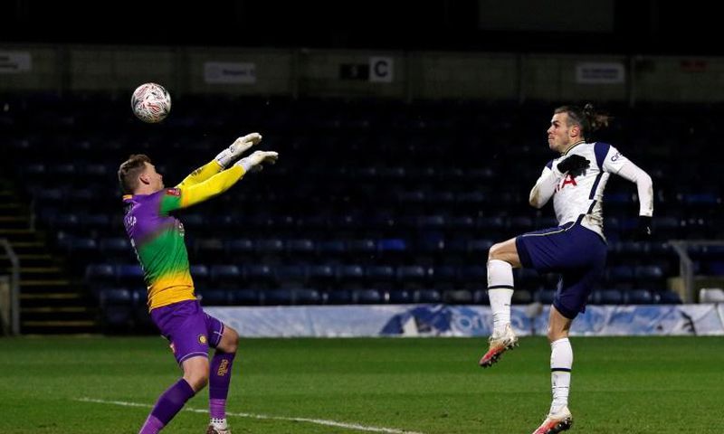 Gareth Bale (right)scored in Tottenham's 4-1 FA Cup win at Wycombe