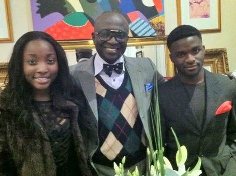 KKD with his daughter and  son Darkwah Kyei-Darkwah