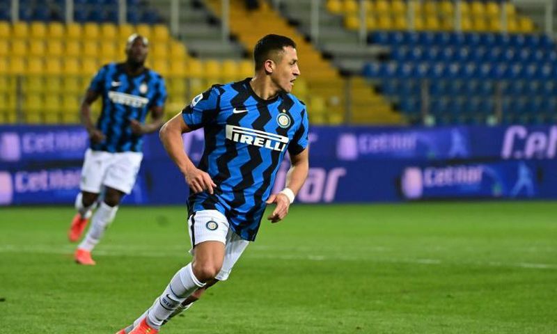 Chilean forward Alexis Sanchez scored his first brace for Inter Milan.