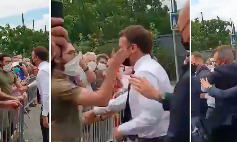 Macron giflé