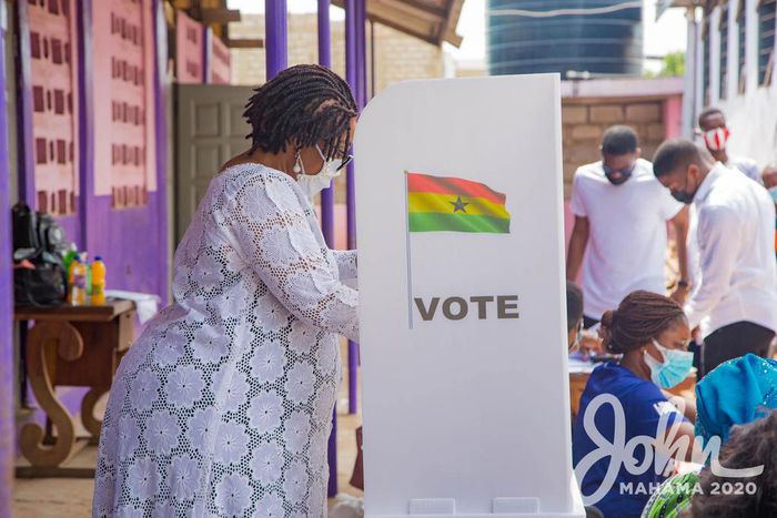 Election 2020: Lordina Mahama and sons vote