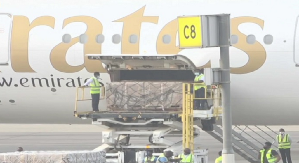 Ghana’s first COVID-19 vaccines arrive at Kotoka International Airport