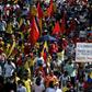 Mass anti-government demonstrations are taking place in Colombian cities like Cali, where the Copa America 2021 football games were scheduled to be played