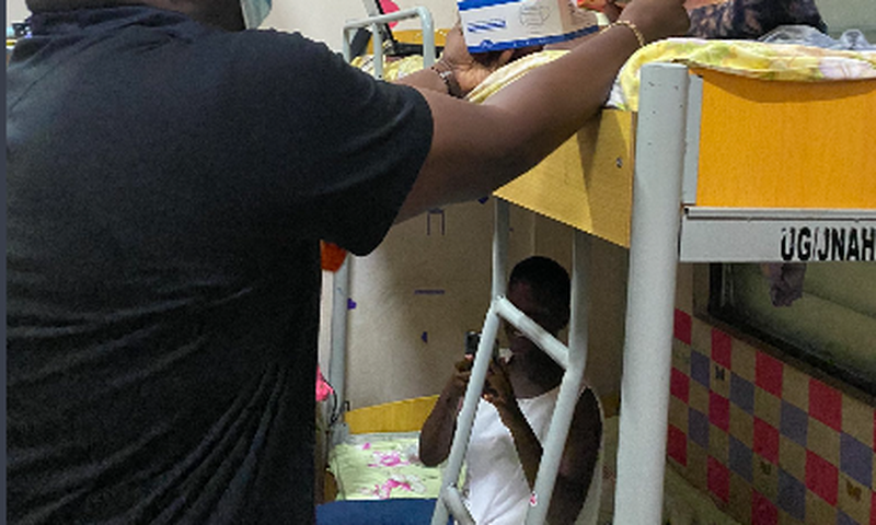John Dumelo shares chocolates