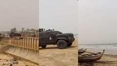 Photos: Police storm beaches in Accra to enforce COVID-19 restrictions on Easter Friday