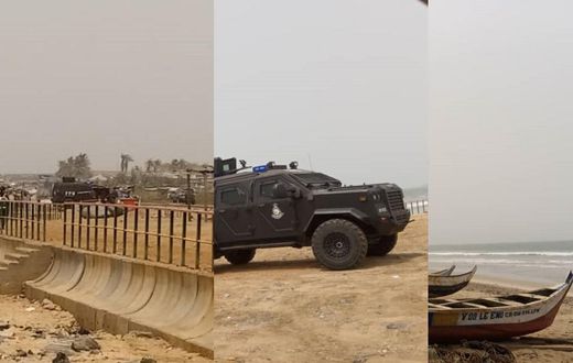 Photos: Police storm beaches in Accra to enforce COVID-19 restrictions on Easter Friday