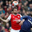 Greek defender Sokratis Papastathopoulos (L) has joined Olympiakos after three seasons with Arsenal