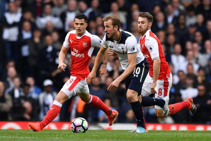 Granit Xhaka (L) and Aaron Ramsey (R) played three seasons together at Arsenal