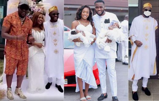 Kennedy Osei & Tracy reveal names of twin daughters on first marriage anniversary