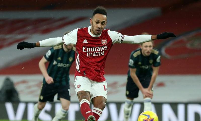 Hat-trick hero: Pierre-Emerick Aubameyang scored a hat-trick in Arsenal's 4-2 win over Leeds