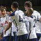 Teenage dream: Alfie Devine (left) scored on his debut as Tottenham's youngest ever player