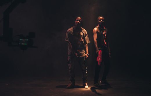 Deon Boakye and Kelvyn Boy in behind-the-scenes of Shame music video