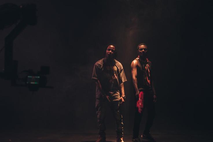 Deon Boakye and Kelvyn Boy in behind-the-scenes of Shame music video