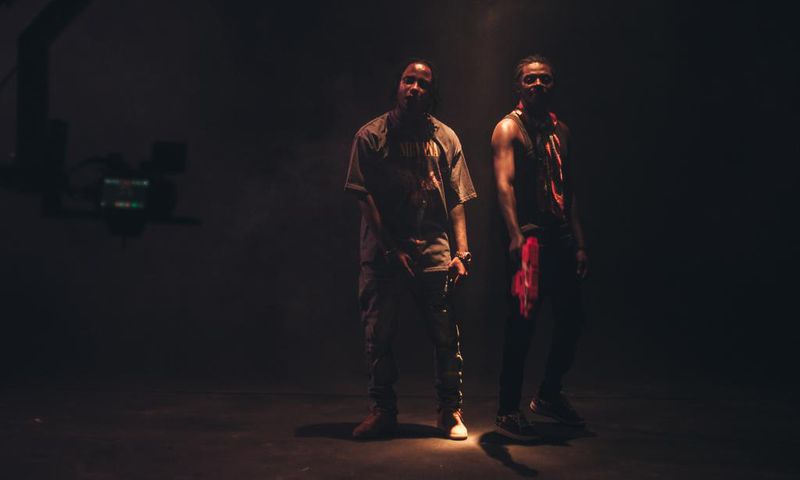 Deon Boakye and Kelvyn Boy in behind-the-scenes of Shame music video
