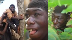Meet the 21-year-old man who feeds on grasses; mother takes him to the bush to graze