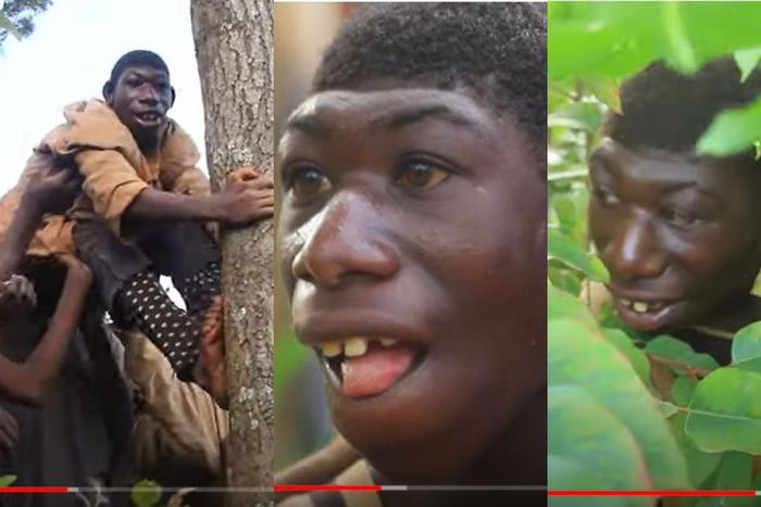 Meet the 21-year-old man who feeds on grasses; mother takes him to the bush to graze