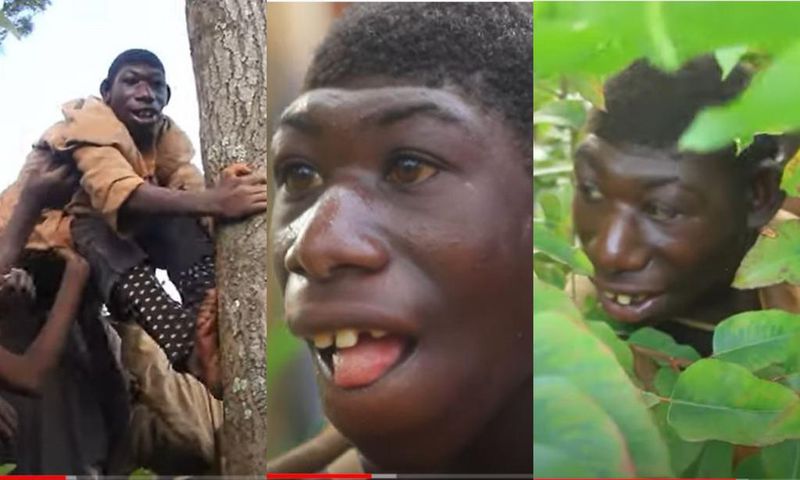 Meet the 21-year-old man who feeds on grasses; mother takes him to the bush to graze