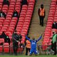 Foxes into the final: Kelechi Iheanacho (centre) scored the only goal against Southampton to take Leicester into the FA Cup final