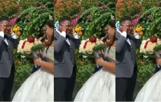 “Don’t let me regret this marriage ooo!” – Bride warns groom at wedding venue