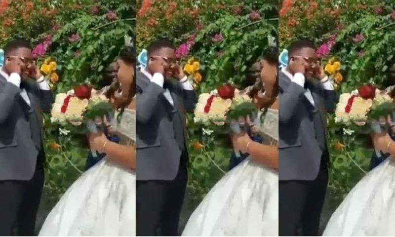 “Don’t let me regret this marriage ooo!” – Bride warns groom at wedding venue