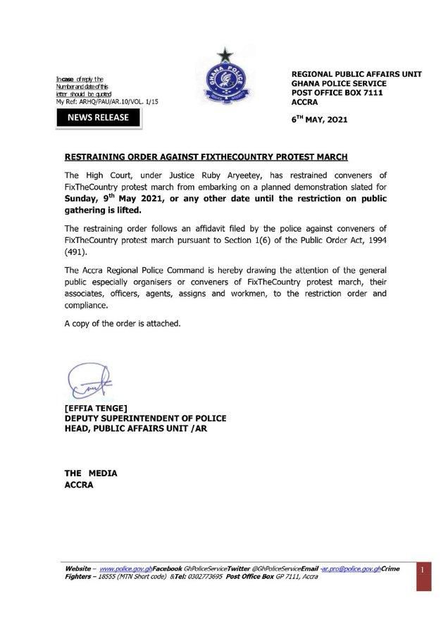 Police statement