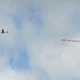 A light plane flies over England's training session on Saturday with a suggestion on Croatia tactics