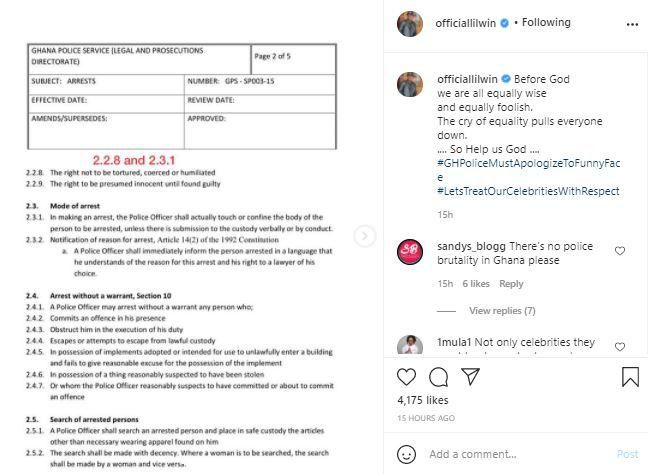 Lil Win sympathizes with Funny Face over arrest