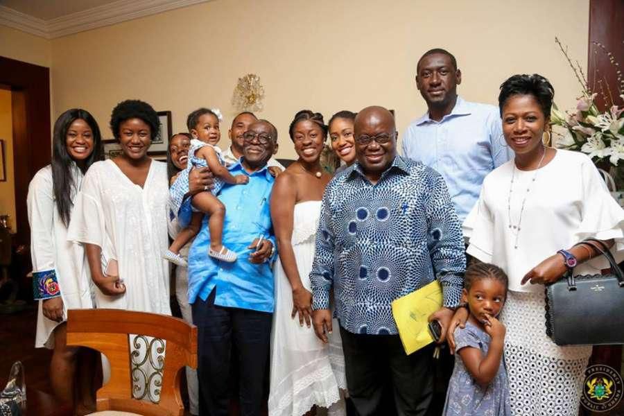 President Nana Addo Dankwa Akufo-Addo with family members