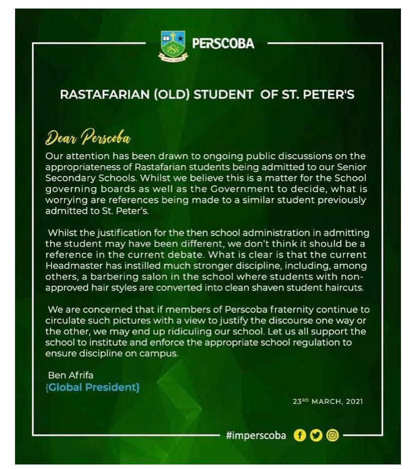 St Peters statement