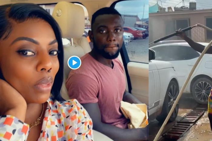 Nana Aba gets dozens of job offer for Legon graduate who washes cars