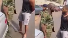 Soldier pulls out cutlass to slaughter civilian for questioning his ‘reckless’ driving