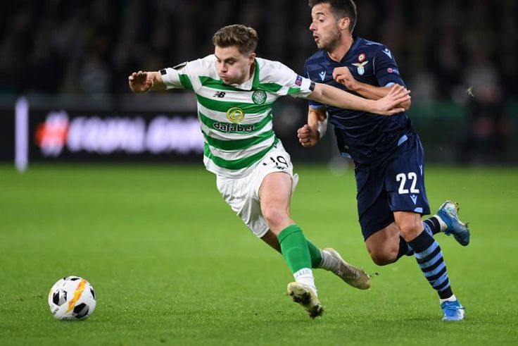 James Forrest (left)was on target in his first Celtic start for six months against Falkirk