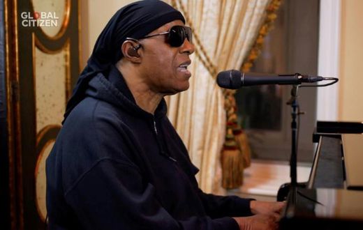 Stevie Wonder performs during "One World: Together At Home" presented by Global Citizen, a special event celebrating health care workers battling coronavirus