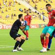 Raja Casablanca goalkeeper Anas Zniti (L) did not concede a goal in the CAF Confederation Cup group stage.