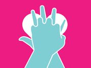 Interlock your palms like this {healthline}