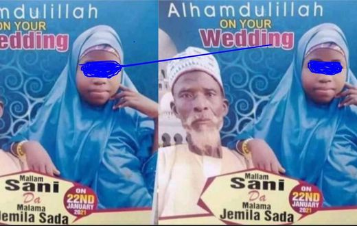Angry reactions greet marriage between a grey-bearded old man and a little girl