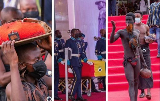 Rich cultural display at Ex-President JJ Rawlings' funeral