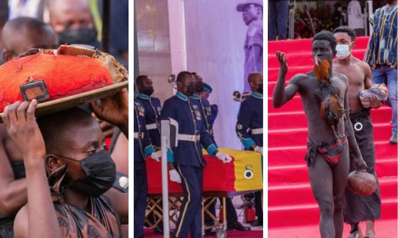 Rich cultural display at Ex-President JJ Rawlings' funeral