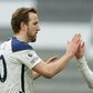 Tottenham's Harry Kane (L) celebrates with Son Heung-min
