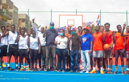 Ablekuma West MP, Ursula Owusu-Ekuful commissions basketball court in constituency