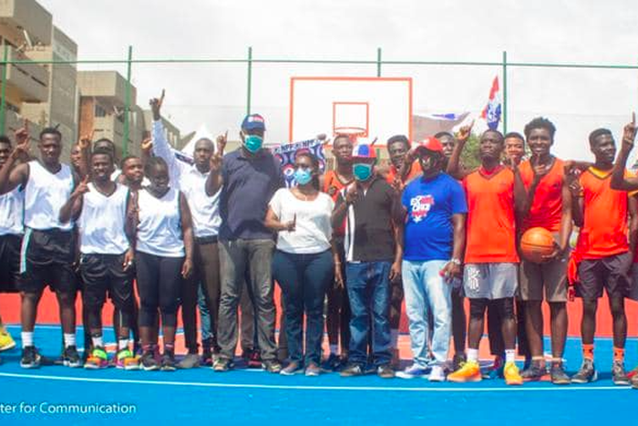 Ablekuma West MP, Ursula Owusu-Ekuful commissions basketball court in constituency