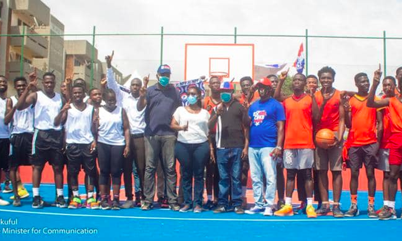 Ablekuma West MP, Ursula Owusu-Ekuful commissions basketball court in constituency