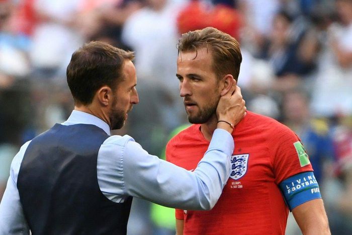 England manager Gareth Southgate with captain Harry Kane