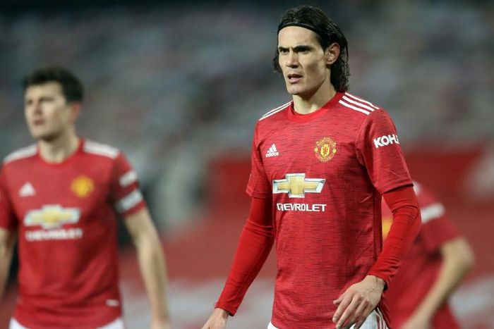 Edinson Cavani (right)has been controversially banned by the English FA over a social media post