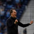 Chelsea manager Thomas Tuchel celebrates Kai Havertz's opening goal in the Champions League final