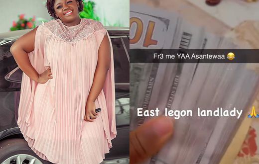 Tracey Boakye shows off stacks of dollars as she rents out her East Legon house