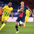 Angel Di Maria (R) was substituted during the loss to Nantes after a burglary at his home