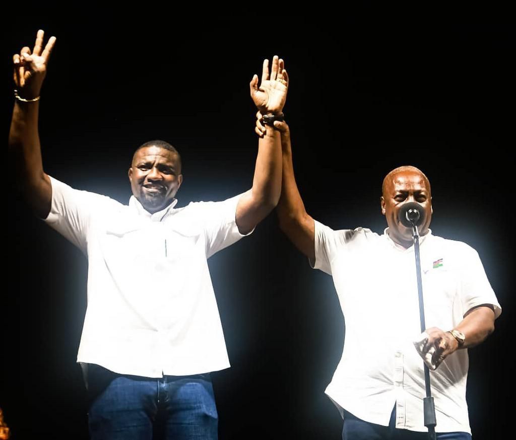 John Dumelo and John Mahama