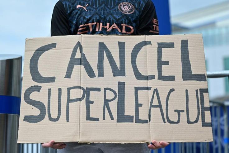 English fans were vocal in their opposition to a proposed European Super League